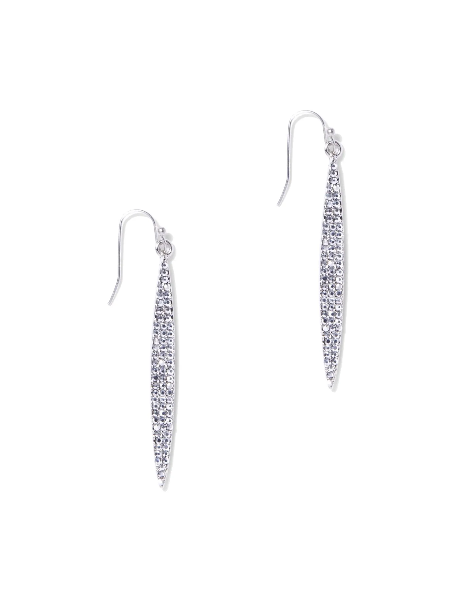 Silvertone Linear Drop Earring