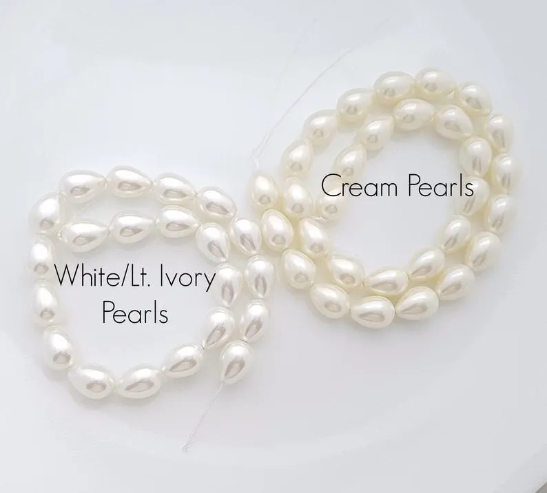 Simple Teardrop Pearl Wedding Necklace For Brides & Bridesmaids- Penelope