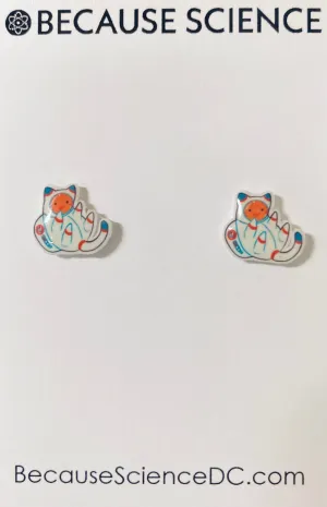 Space Cat - Acrylic Post Earrings