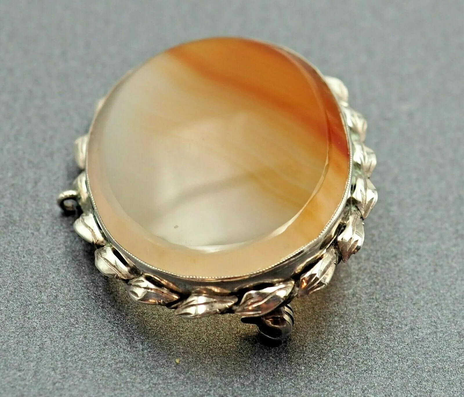 Sterling Silver Agate Pendant/Brooch