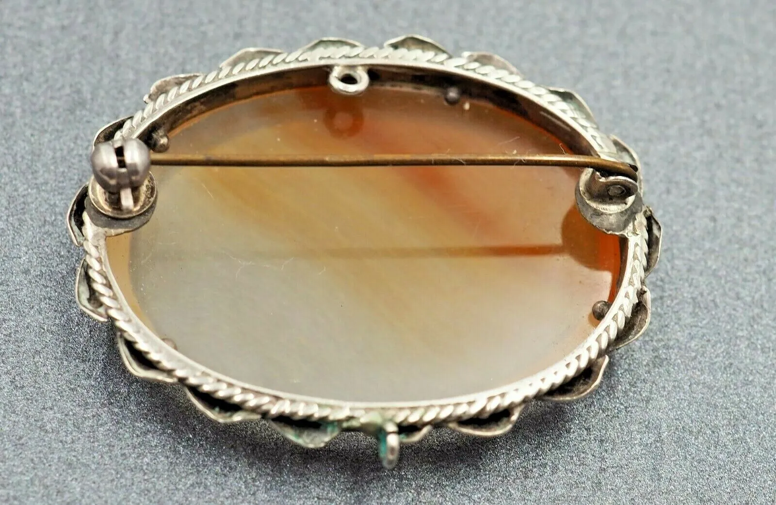 Sterling Silver Agate Pendant/Brooch