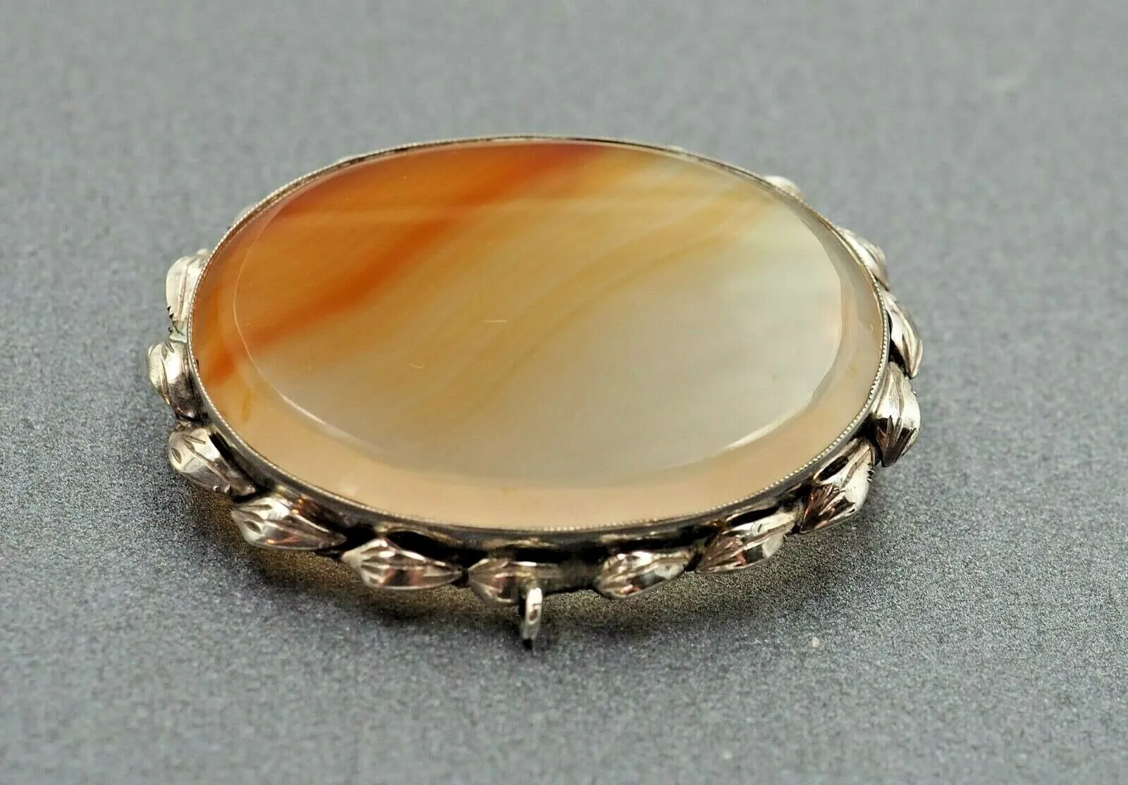 Sterling Silver Agate Pendant/Brooch