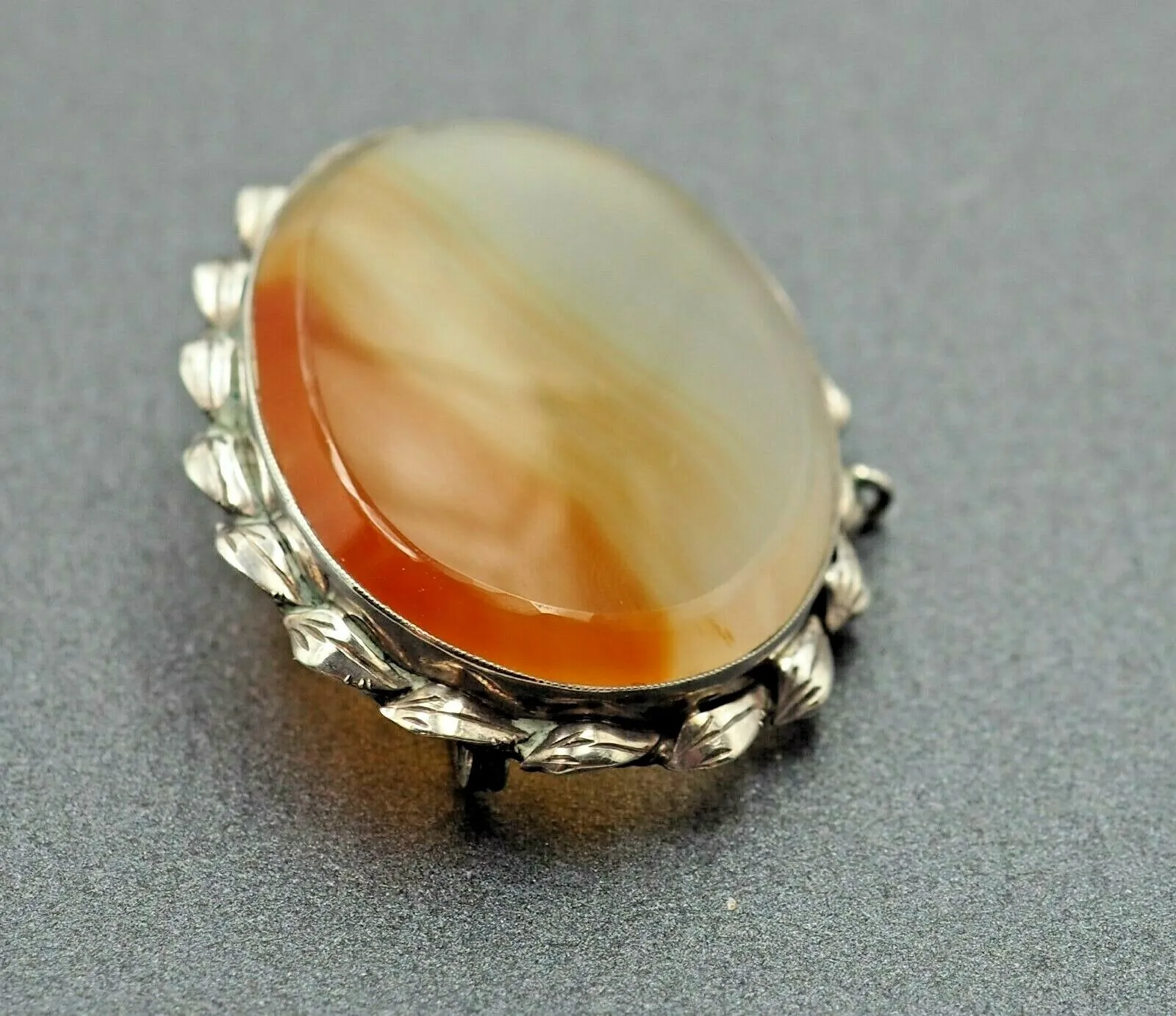 Sterling Silver Agate Pendant/Brooch