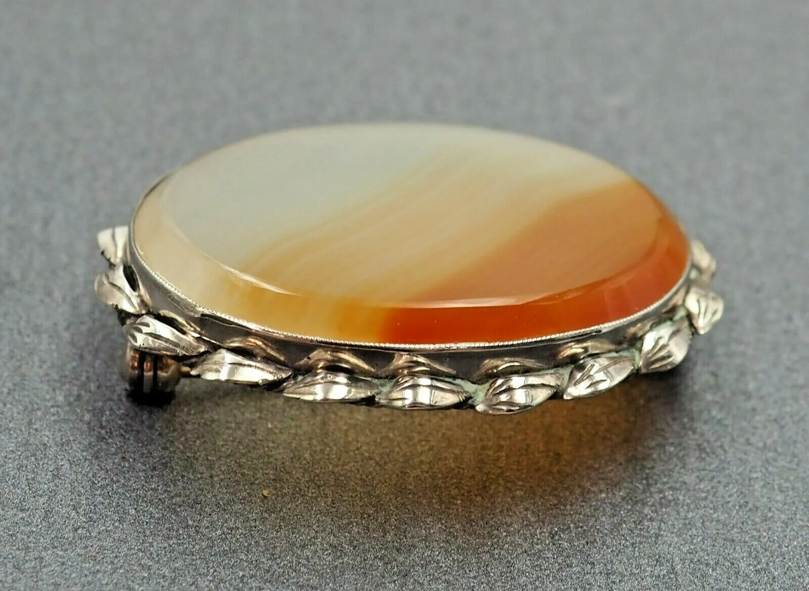 Sterling Silver Agate Pendant/Brooch