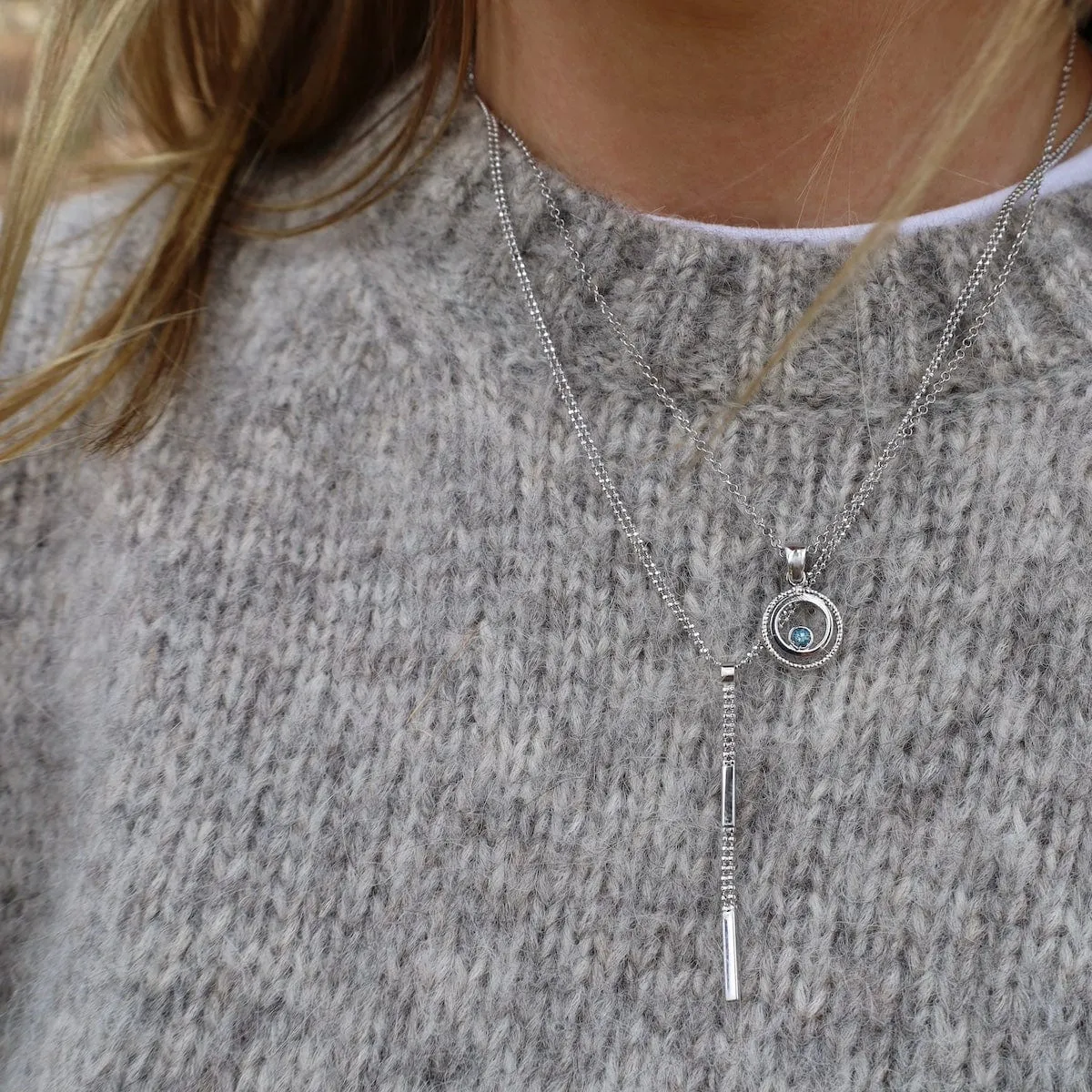 Sterling Silver Doris "Y"  Necklace