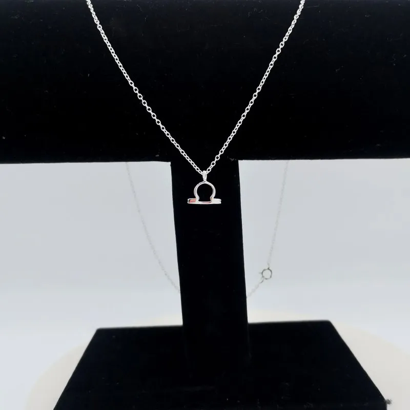 Sterling Silver Libra Zodiac Sign Necklace