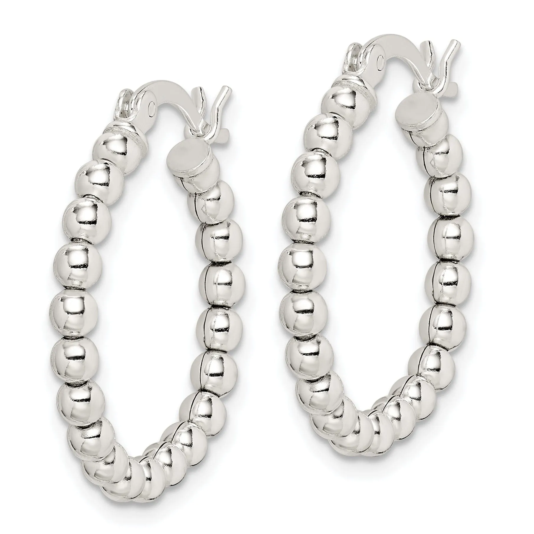 Sterling Silver Polished Twisted Hoop Earrings