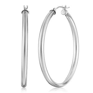 Sterling Silver Round Snuggable Huggie Hoop Earrings