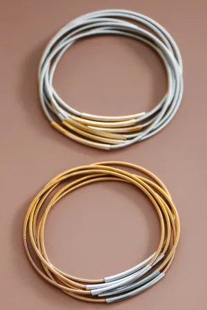 Stretchy Layered Guitar String Bracelets Set