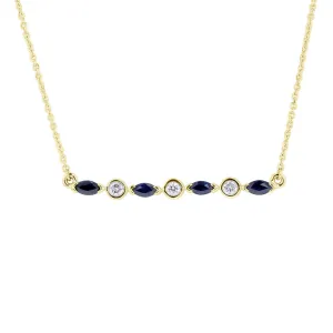 Sunila Sapphire and Diamond Necklace