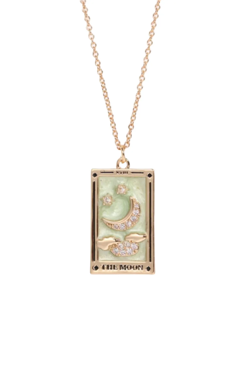 Tarot Card Pendant Stainless Steel Necklace