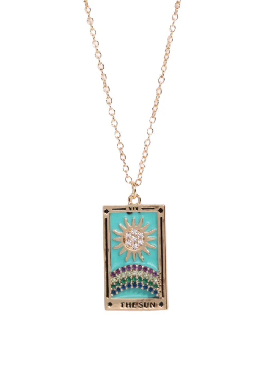 Tarot Card Pendant Stainless Steel Necklace