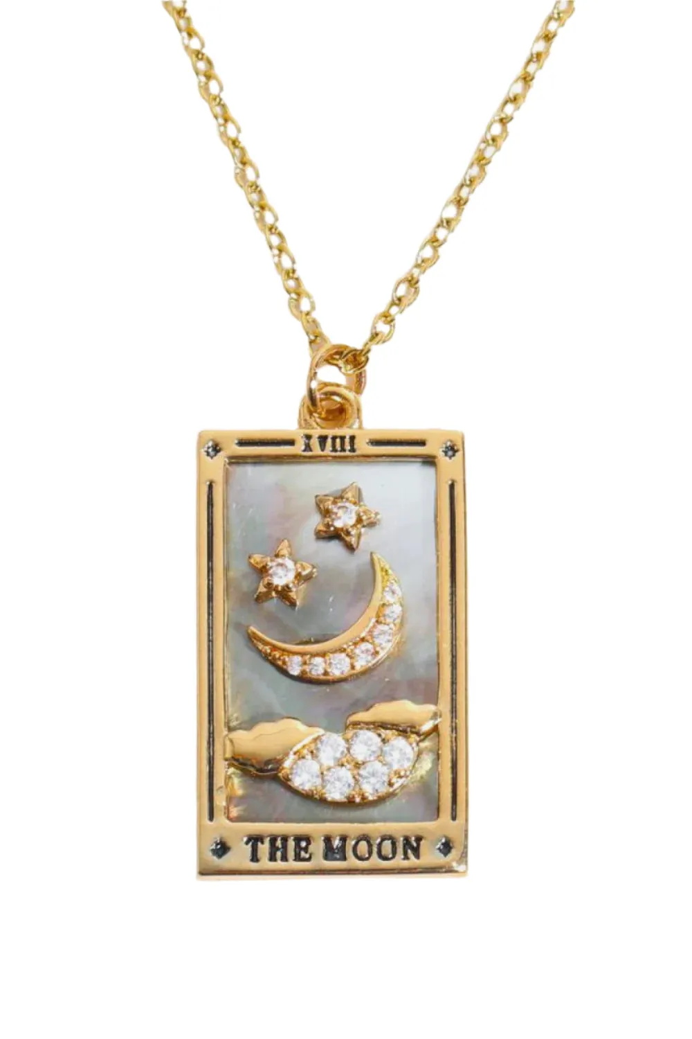 Tarot Card Pendant Stainless Steel Necklace