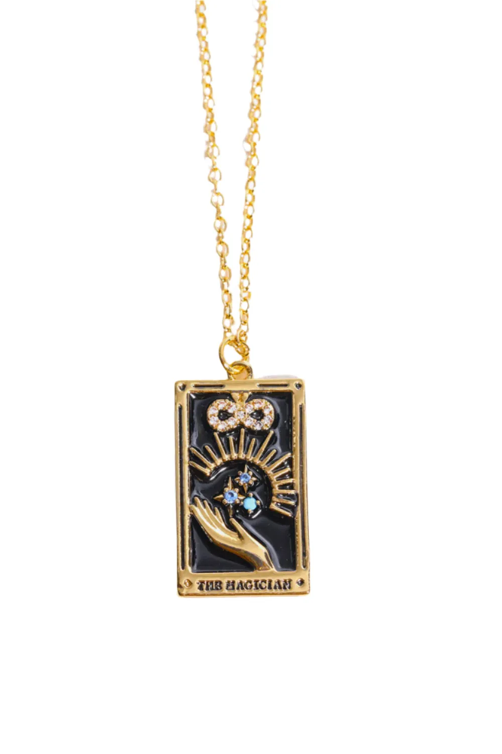 Tarot Card Pendant Stainless Steel Necklace