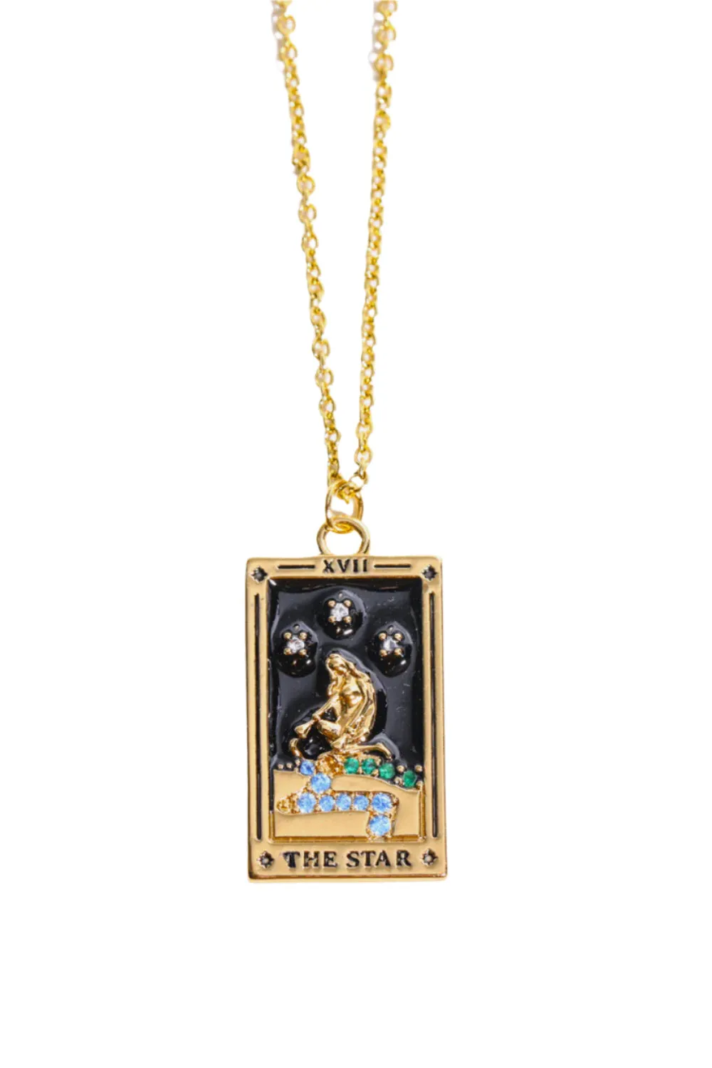 Tarot Card Pendant Stainless Steel Necklace