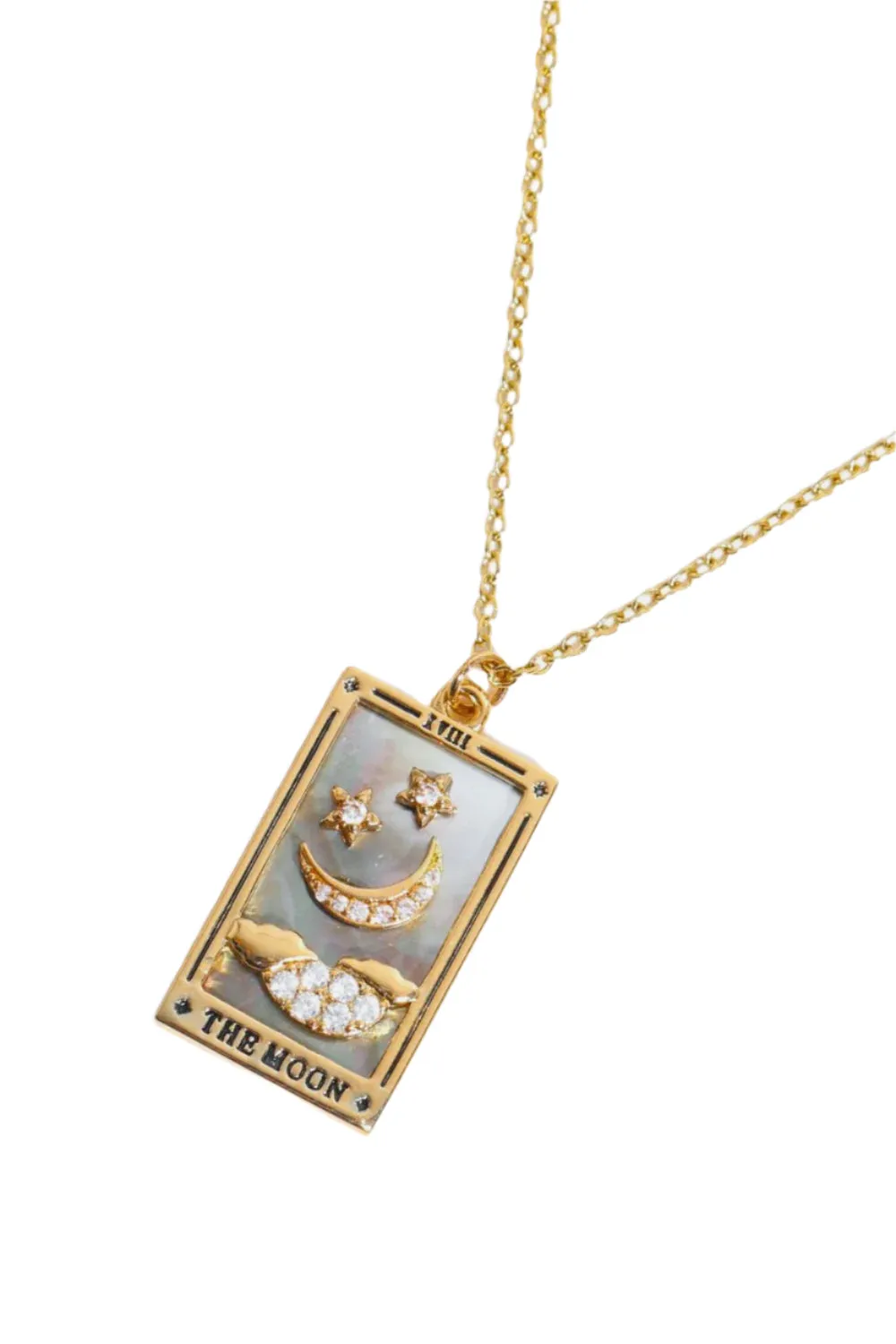 Tarot Card Pendant Stainless Steel Necklace