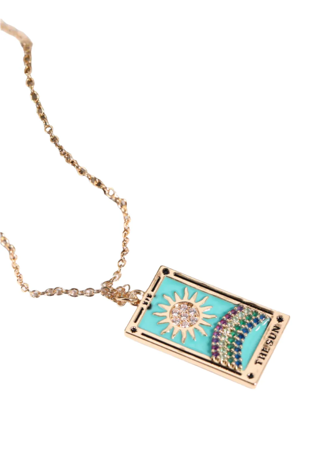 Tarot Card Pendant Stainless Steel Necklace