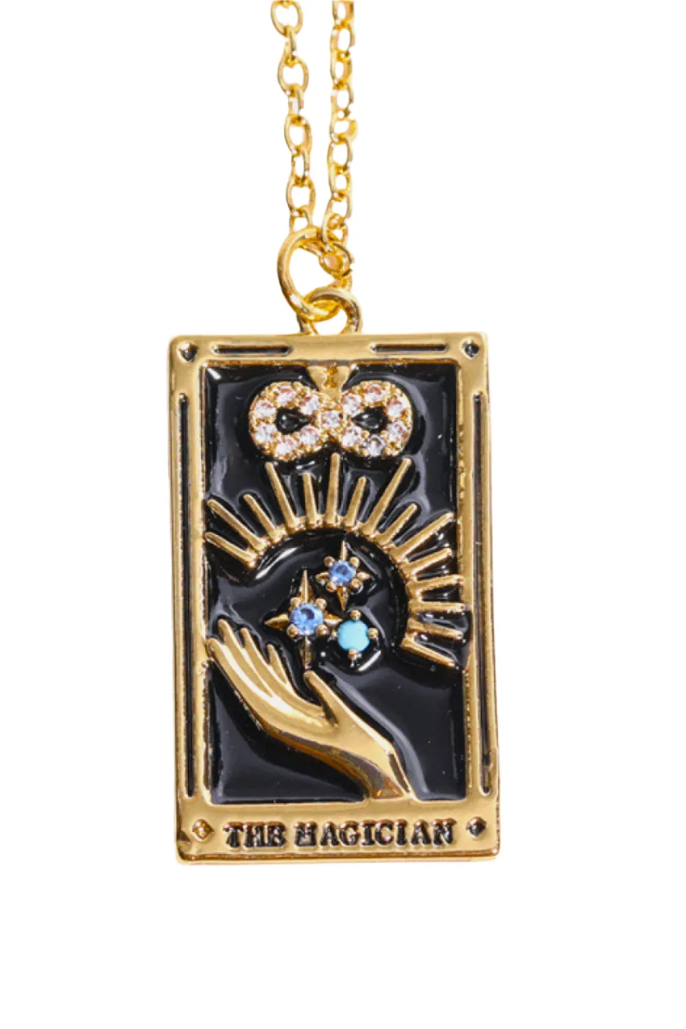 Tarot Card Pendant Stainless Steel Necklace