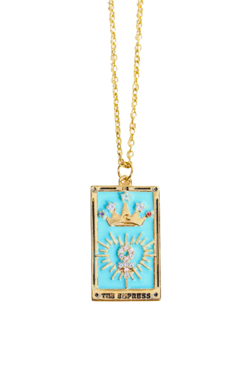 Tarot Card Pendant Stainless Steel Necklace