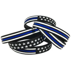 Thin Blue Line American Flag Bracelet