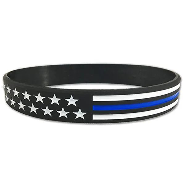 Thin Blue Line American Flag Bracelet