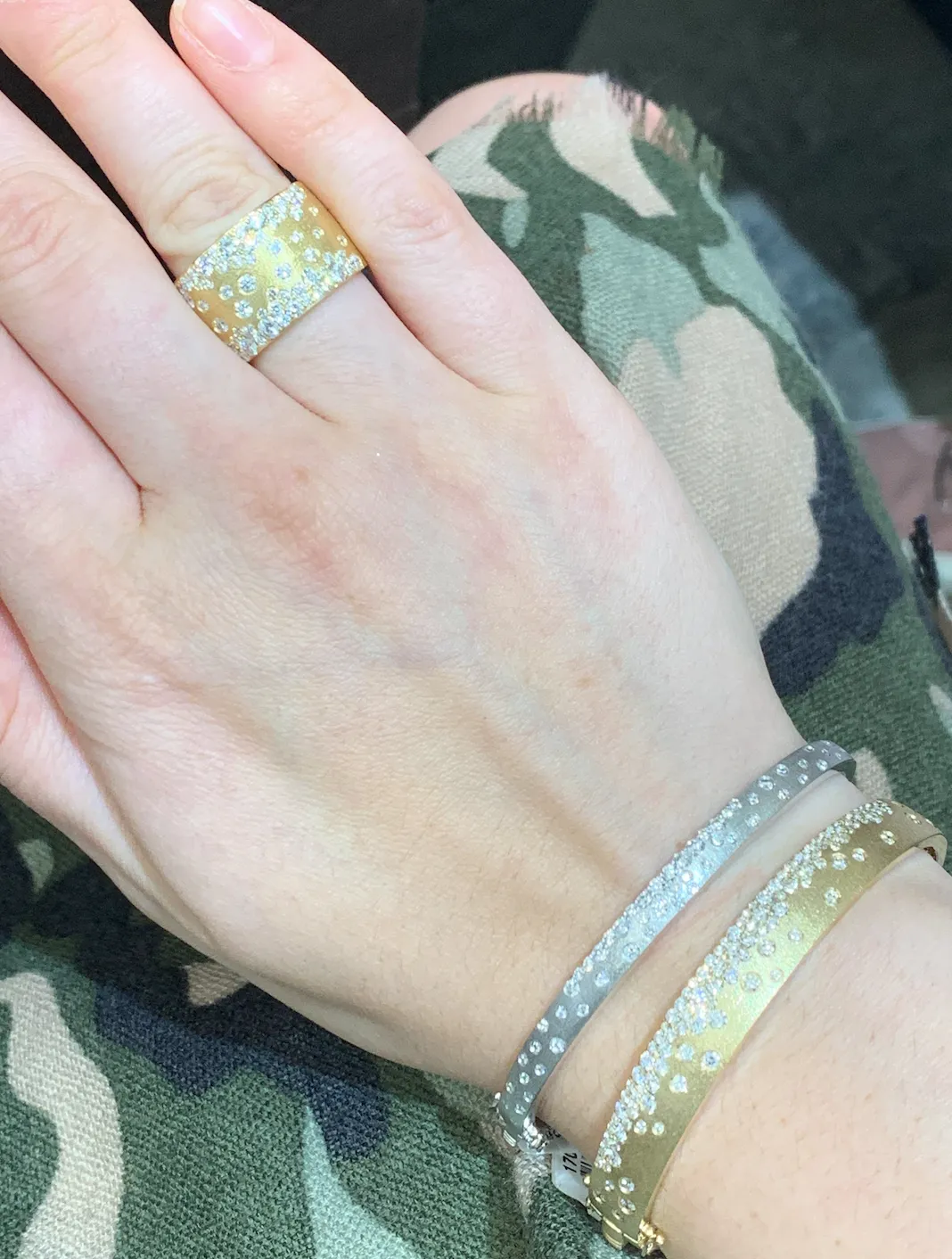 Thin Confetti Diamond Bangle Bracelet