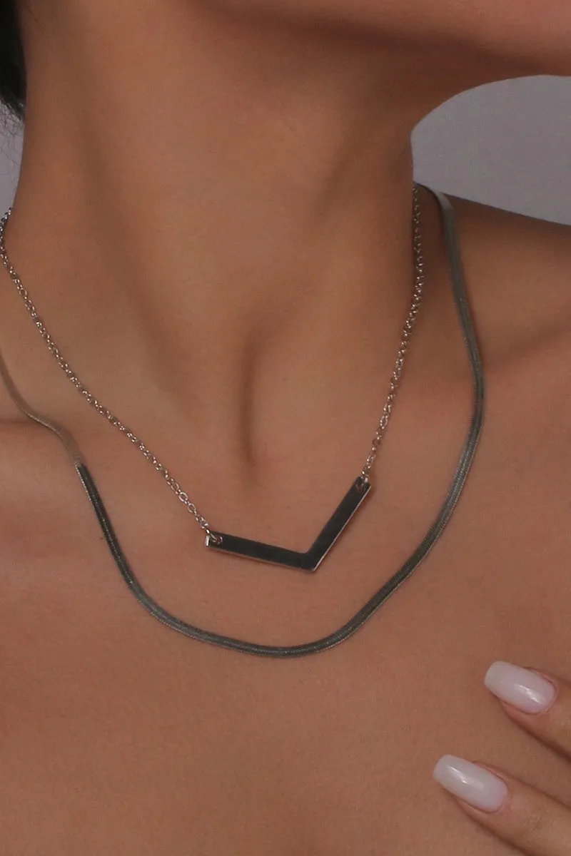 Thin Layered Snake Chain Necklace - Gold or Silver