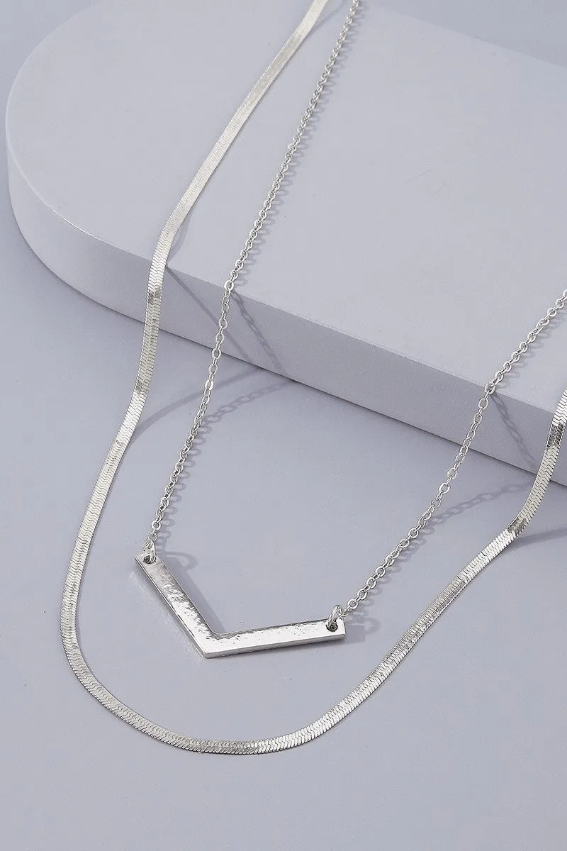 Thin Layered Snake Chain Necklace - Gold or Silver