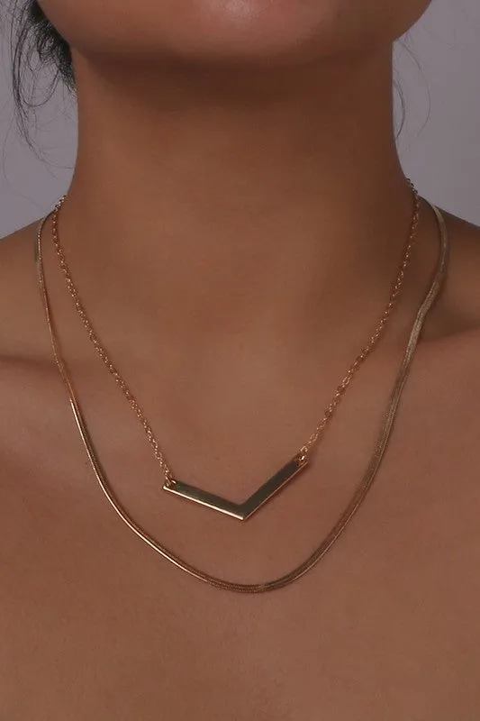 Thin Layered Snake Chain Necklace - Gold or Silver