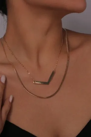 Thin Layered Snake Chain Necklace - Gold or Silver