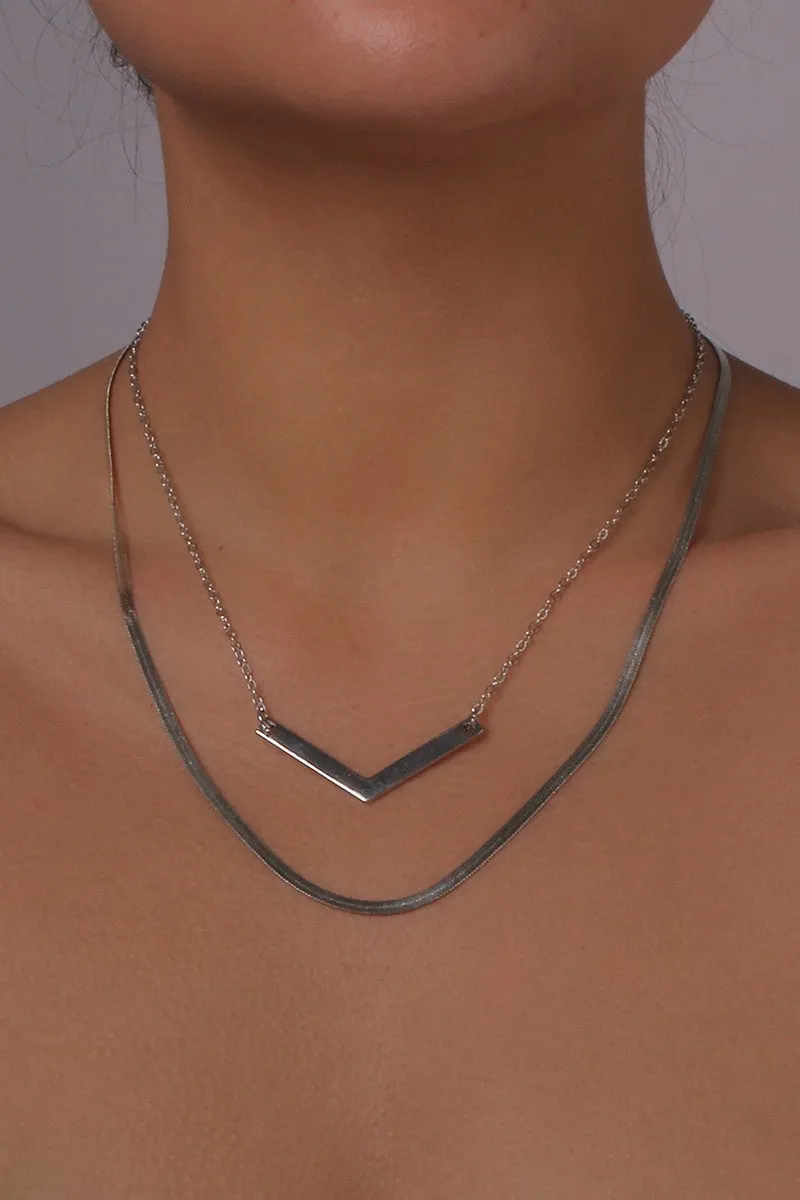 Thin Layered Snake Chain Necklace - Gold or Silver