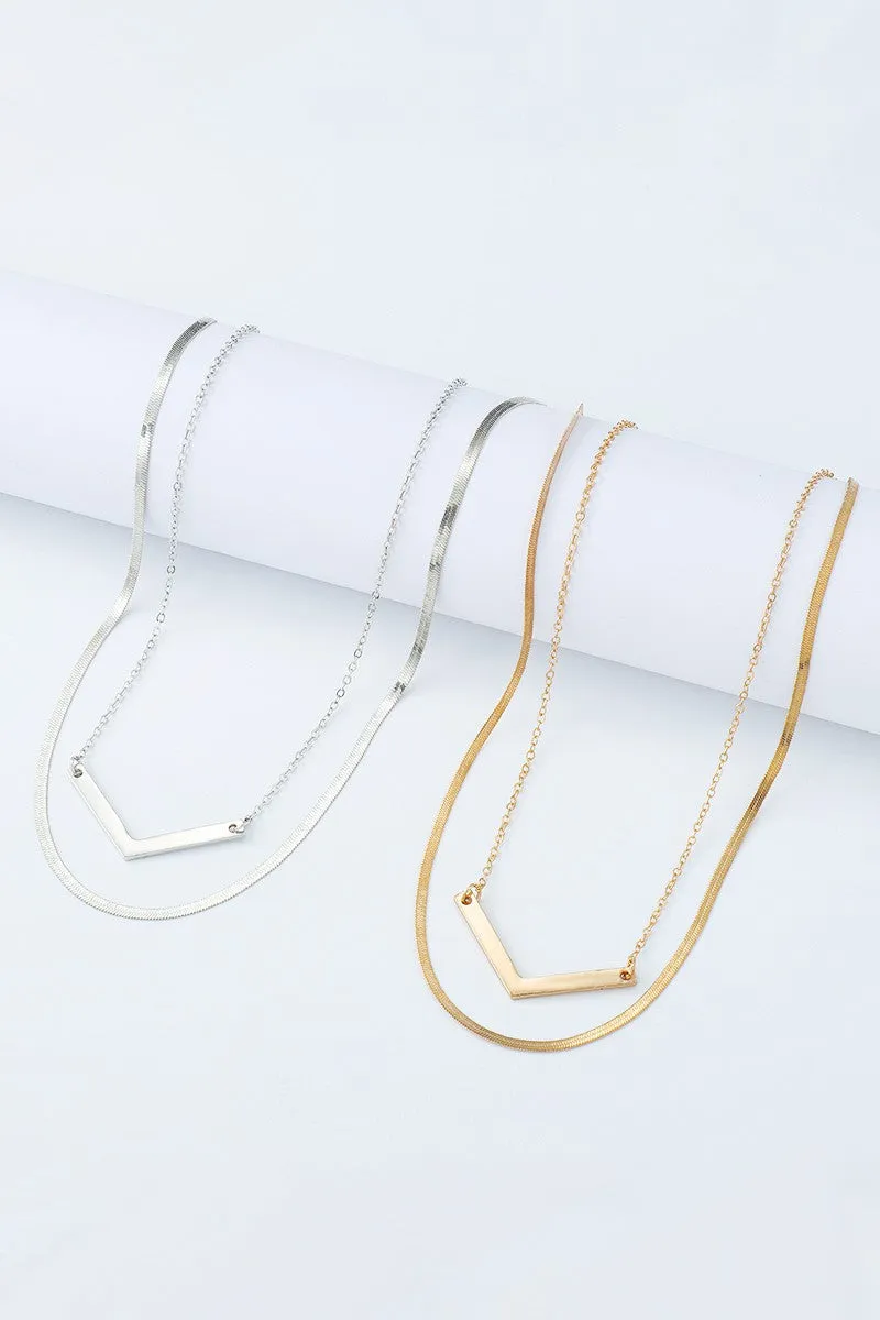 Thin Layered Snake Chain Necklace - Gold or Silver