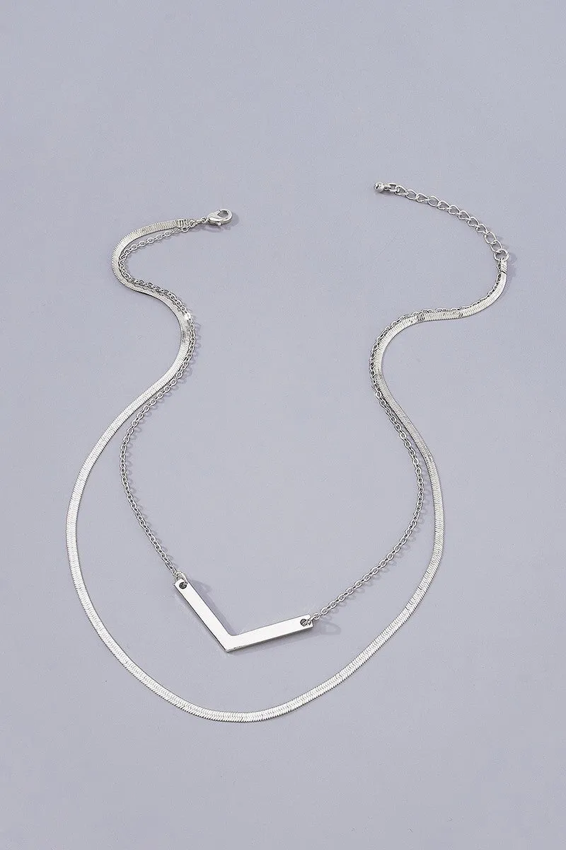 Thin Layered Snake Chain Necklace - Gold or Silver