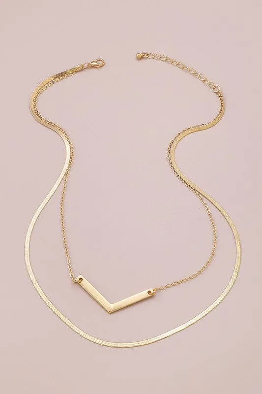 Thin Layered Snake Chain Necklace - Gold or Silver