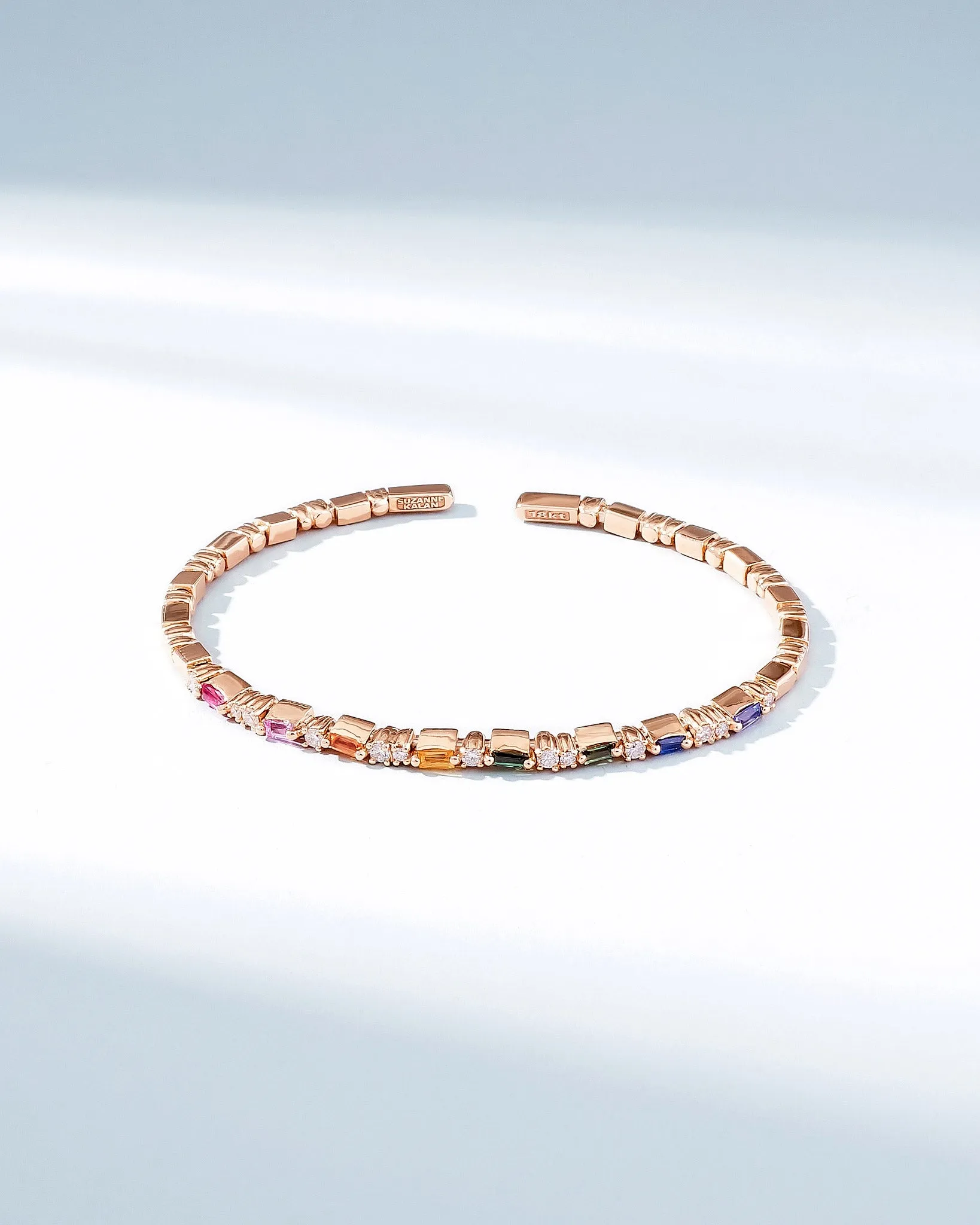 Thin Mix Rainbow Sapphire Bangle