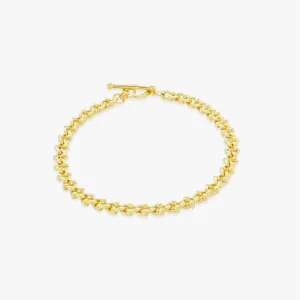 Thin Textured Cuban Chain Bracelet