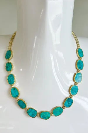 Turquoise Slab Necklace