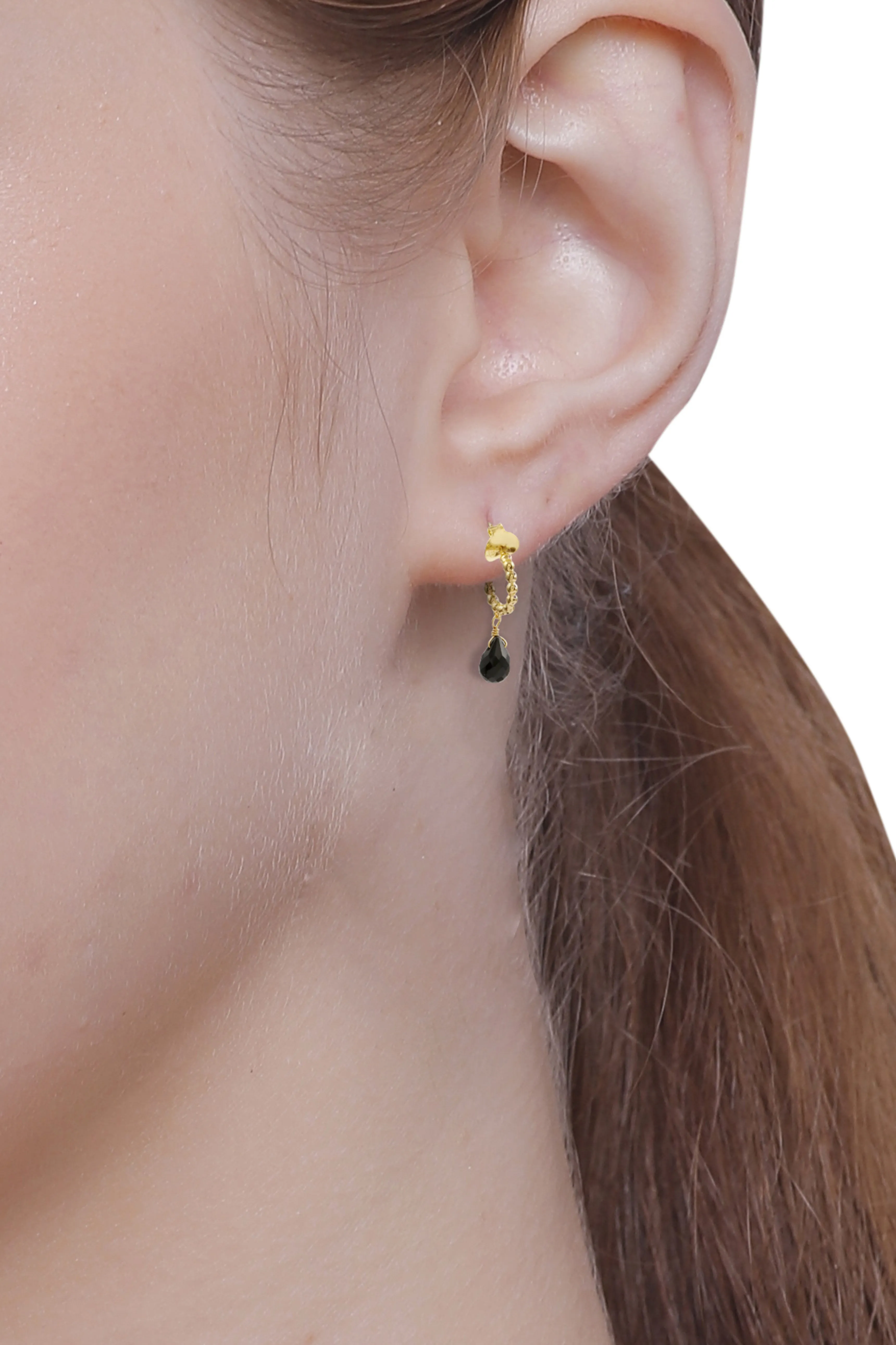 Vama | Gloria Earrings | Metal-Sterling Silver | Stone-Black Onyx | Finish-Shiny