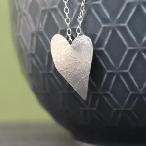 Vines Silver Heart Pendant