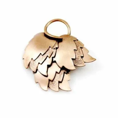 Vintage Copper Leaves Brooch 1950S