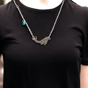 Whale Stainless Steel Necklace Pendants With Long Chain