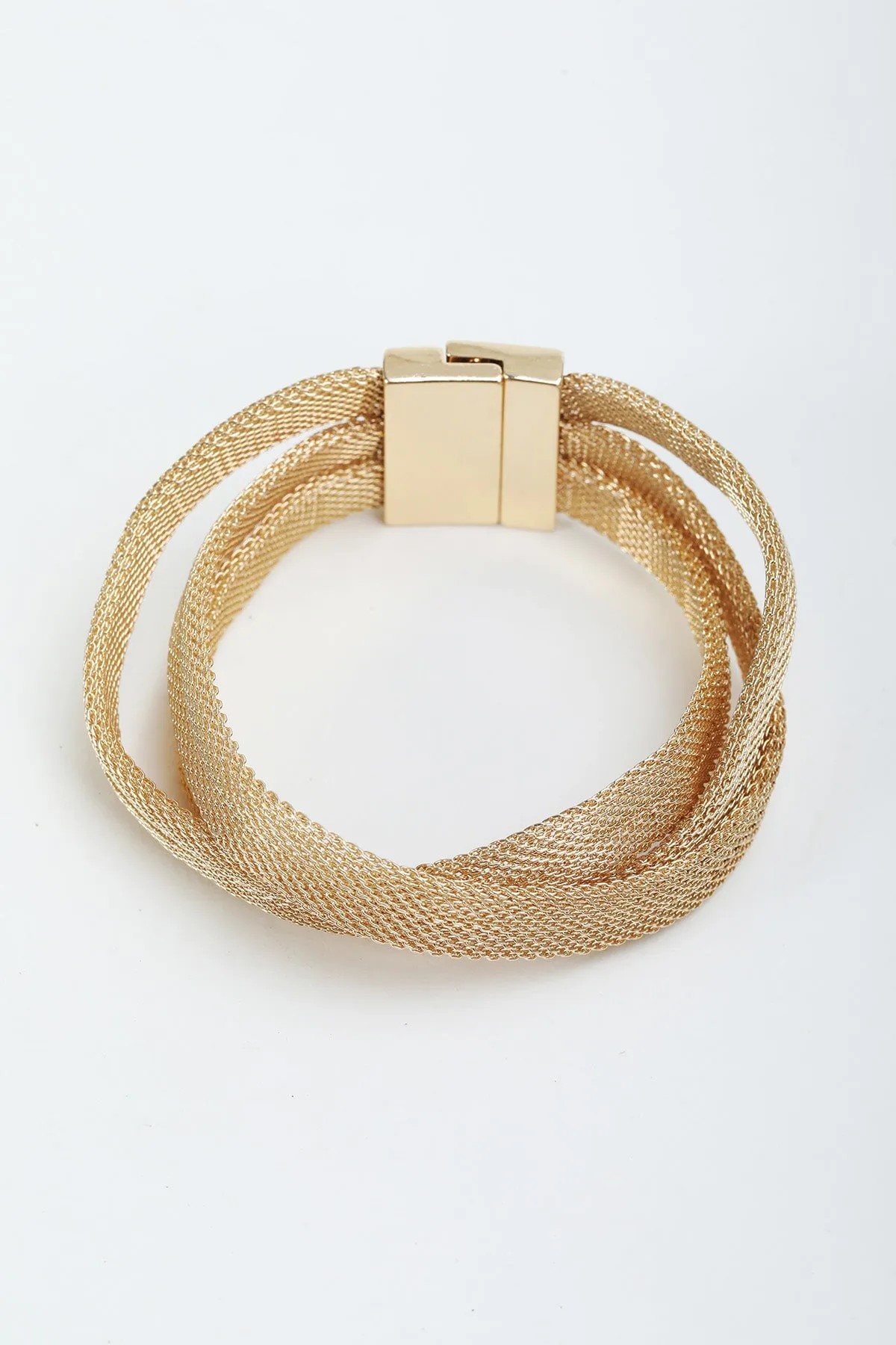 Woven Layered Gold Bracelet