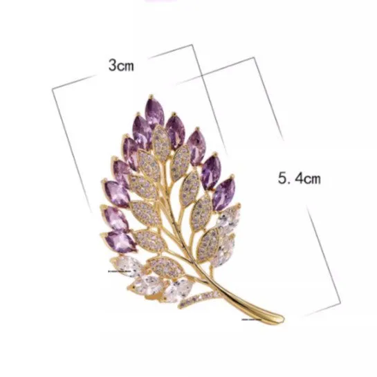 XSB105 - Purple Leaf Saree Brooch